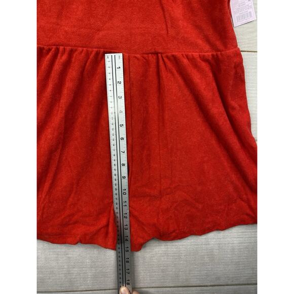 Wild Fable Shortall Womens L Red Terry Cloth Short Romper Halter Beach NWT! - Picture 8 of 11